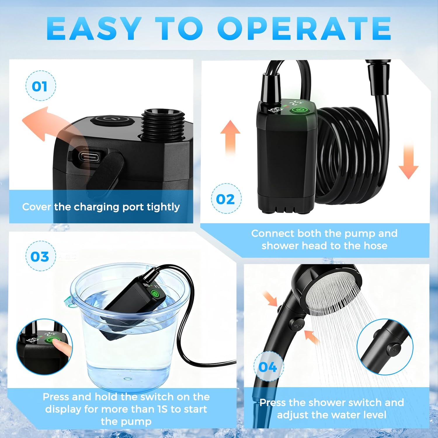 AussieFlow™ Premium Camp Shower