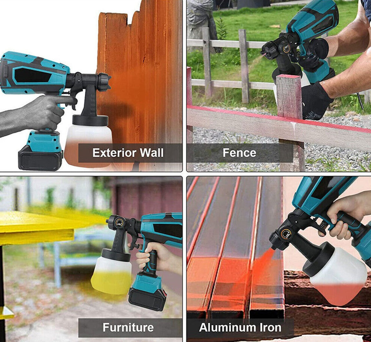 Cordless Electric Paint Sprayer ( 2 FREE Batteries )
